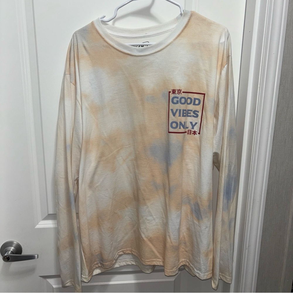 Fresh laundry Good Vibes Only Tie-Dye Long Sleeve Tee Sz 3XL